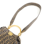 FENDI FF Vertigo Mini Peekaboo Leather Bag Brown Black 8BN244 F/S