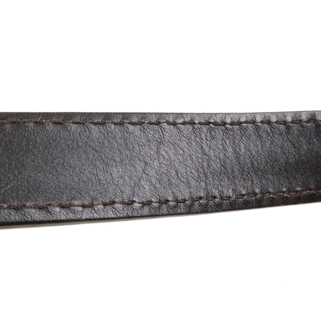 FENDI Zucca Canvas Leather Shoulder Bag Brown Black 8BR436