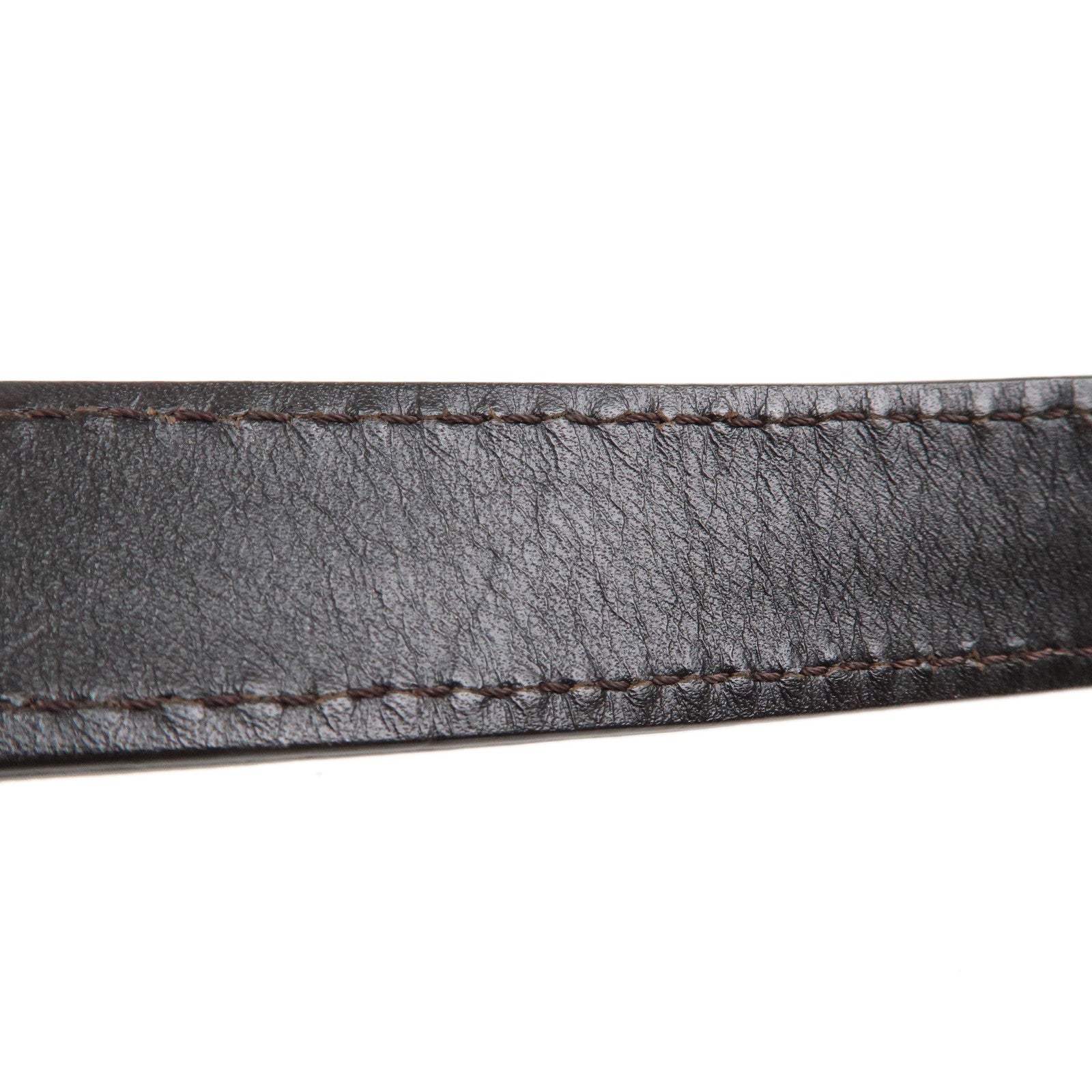 FENDI Zucca Canvas Leather Shoulder Bag Brown Black 8BR436