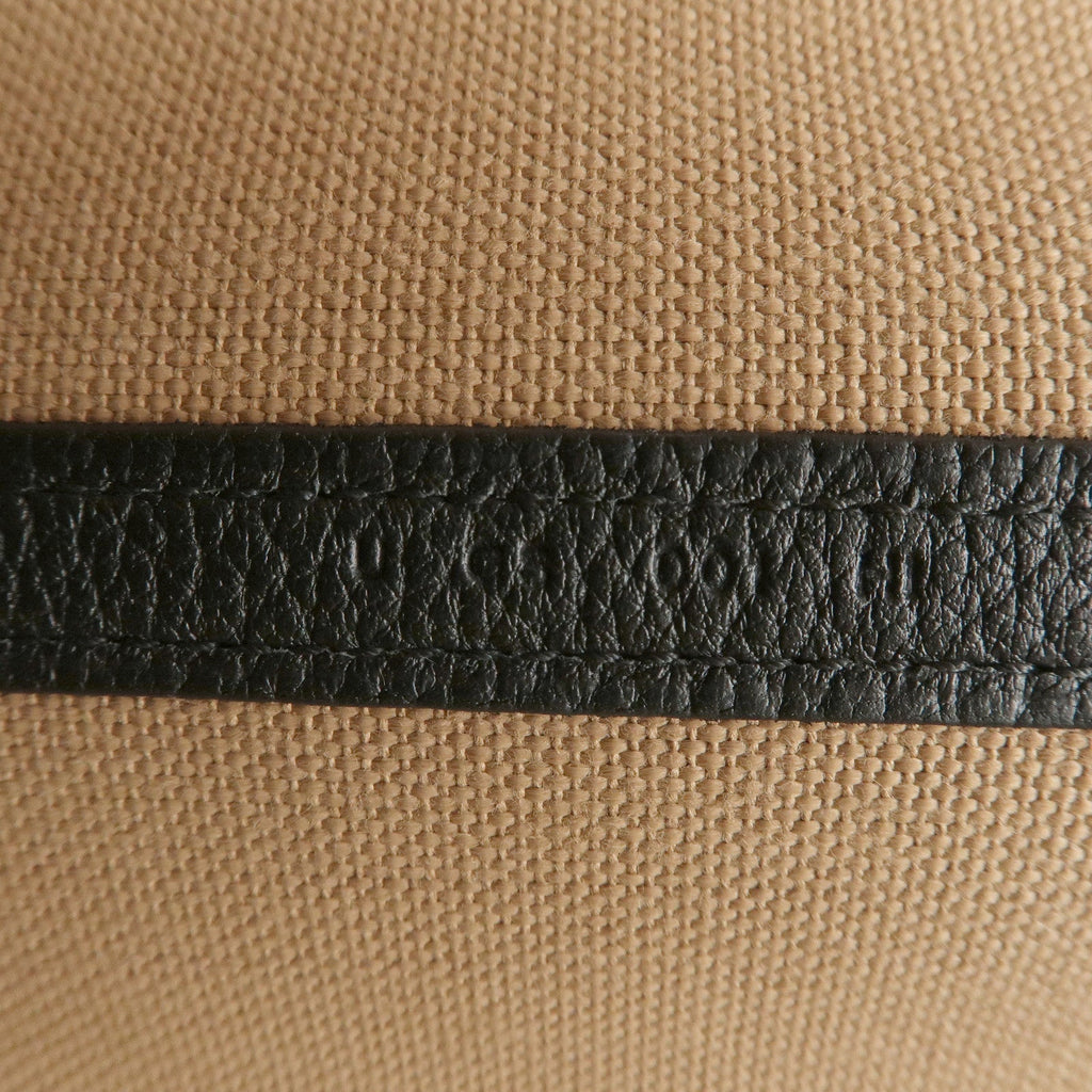 HERMES Toile Militaire Negonda Garden Party Bag Brown Black