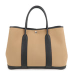 HERMES Toile Militaire Negonda Garden Party Bag Brown Black