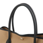 HERMES Toile Militaire Negonda Garden Party Bag Brown Black