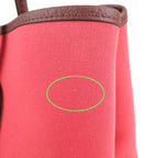 HERMES Canvas Leather Garden Party PM Tote Bag A stamp Pink