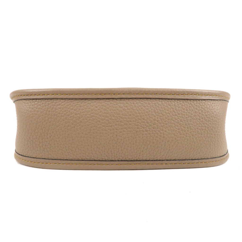 HERMES Taurillon Clemence Evelyne TPM Shoulder Bag Etoupe Brown