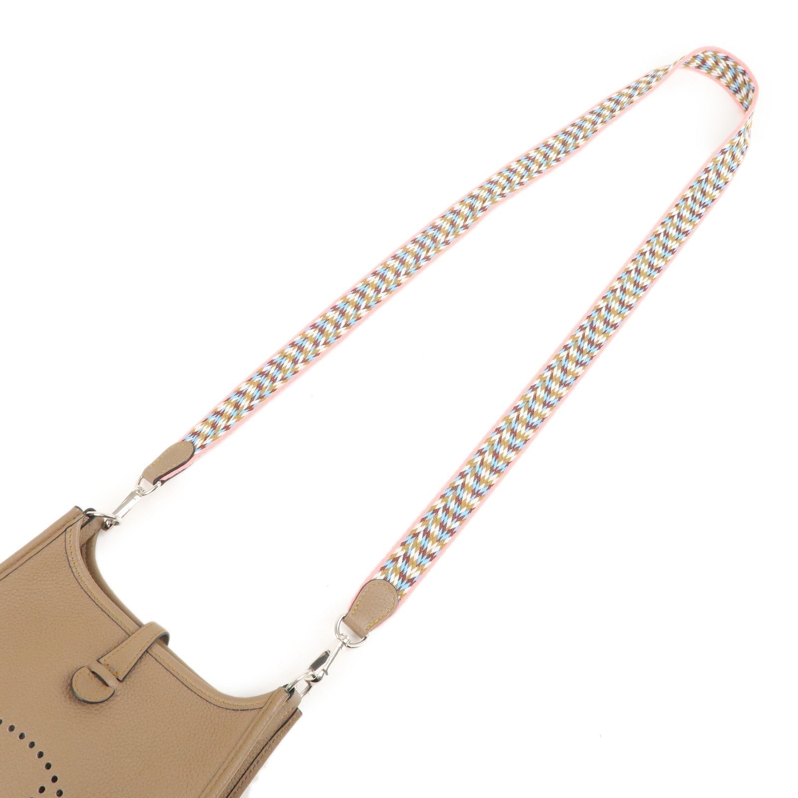 HERMES Taurillon Clemence Evelyne TPM Shoulder Bag Etoupe Brown