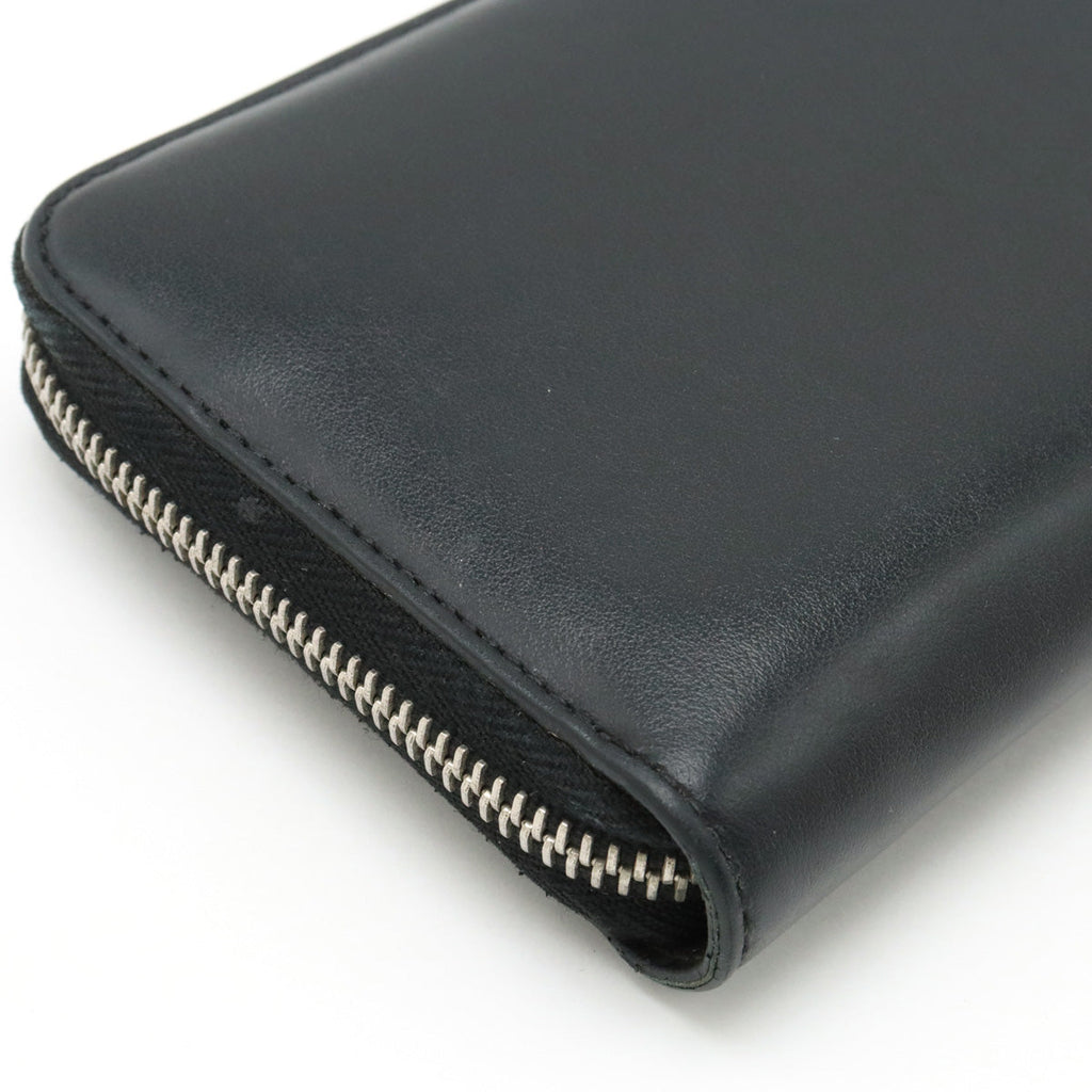 FENDI FENDI Monster Bugs Round Fassner Long Wallet Leather Black Black Silver Gold 7M0210