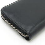 FENDI FENDI Monster Bugs Round Fassner Long Wallet Leather Black Black Silver Gold 7M0210