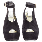Christian Dior scaled leather suede platforms