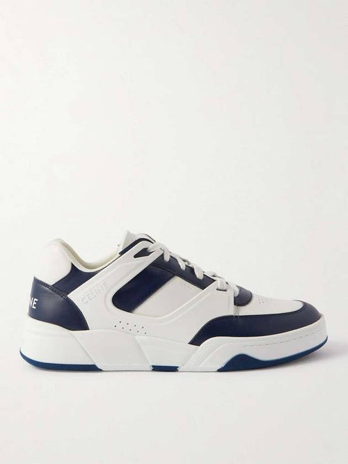 CELINE CT07 Trainer Calfskin Lace-Up Low Top Sneakers Navy