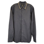 Fendi Italian-Style Collar Shirt In Black Cotton