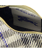 Burberry Knitted Shoulder Bag Beige Black and Blue Women Unknow Handbags