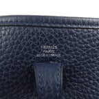 HERMES Taurillon Clemence Evelyne TPM Amazon Shoulder Bag Navy