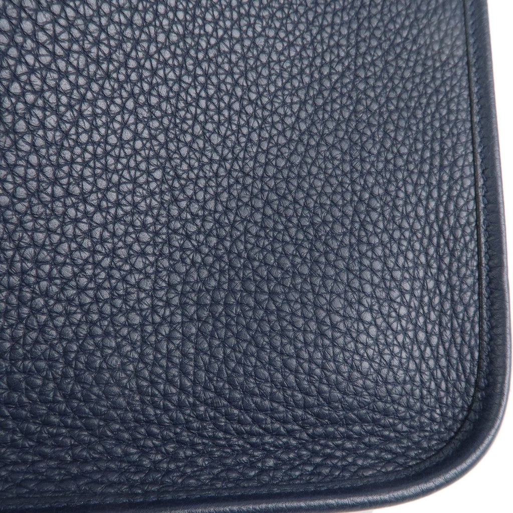 HERMES Taurillon Clemence Evelyne TPM Amazon Shoulder Bag Navy