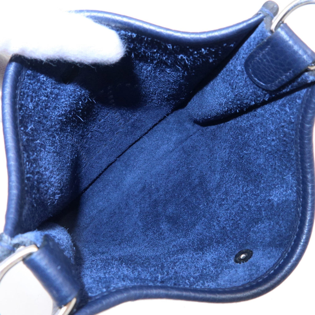 HERMES Taurillon Clemence Evelyne TPM Amazon Shoulder Bag Navy