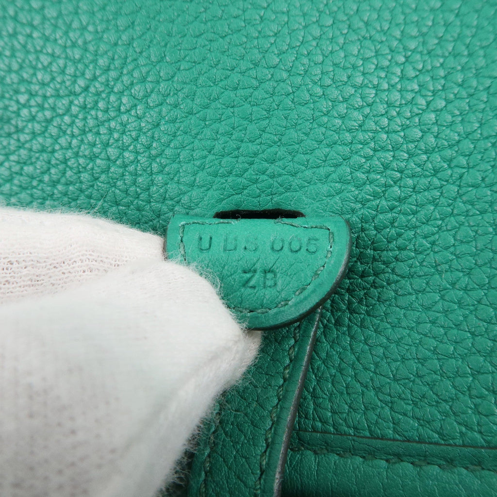 HERMES Taurillon Clemence Evelyne TPM Amazon Shoulder Bag Green