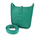 HERMES Taurillon Clemence Evelyne TPM Amazon Shoulder Bag Green