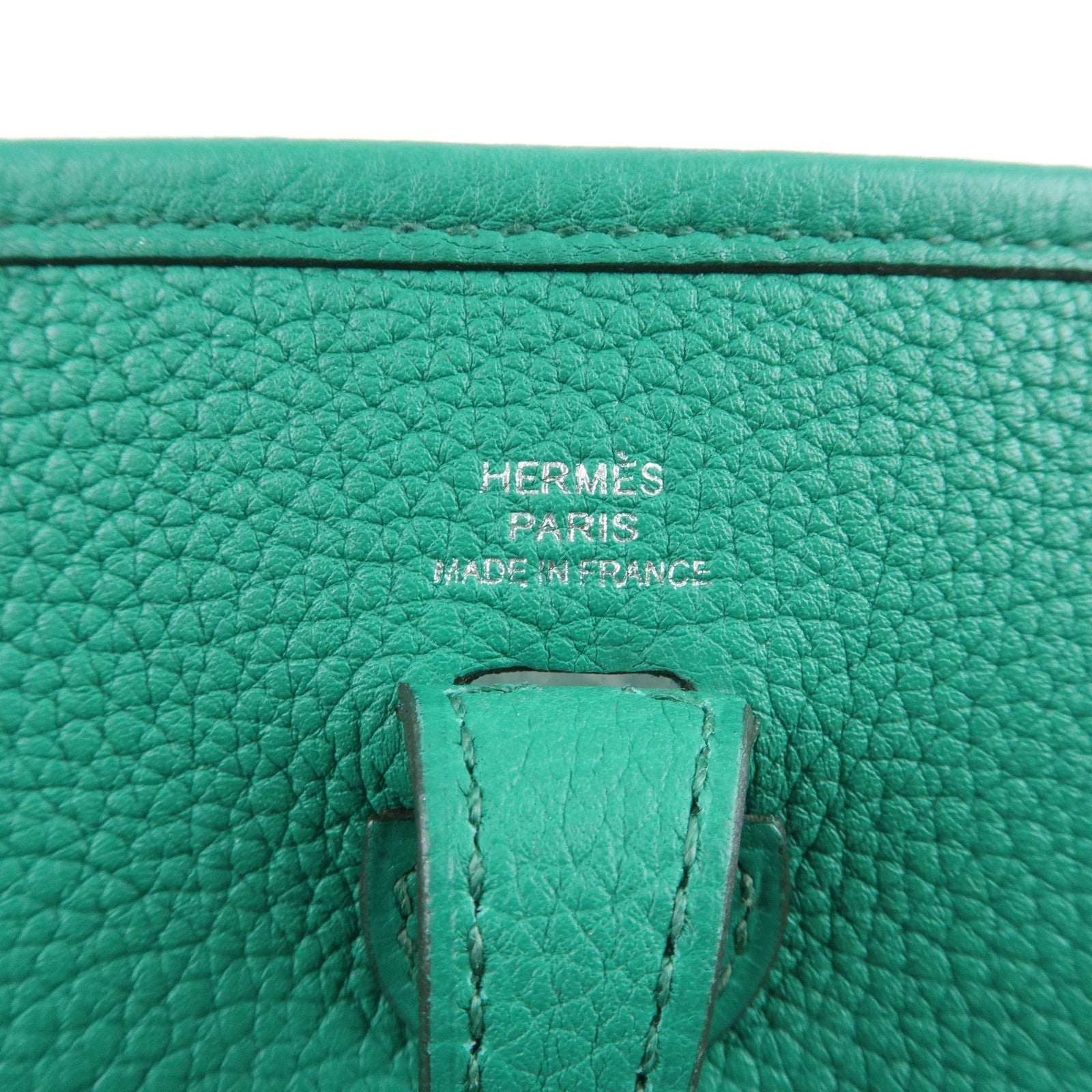 HERMES Taurillon Clemence Evelyne TPM Amazon Shoulder Bag Green