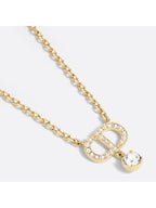 Petit CD Crystals Necklace Gold Dior
