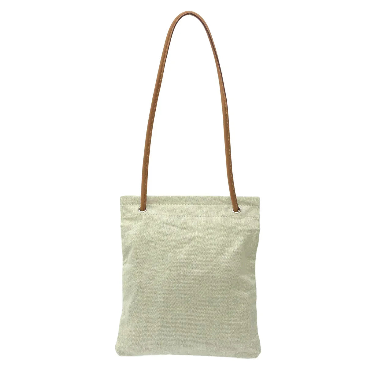 HERMES - Aline MM Shoulder Bag Natural Fauve Toile chevron