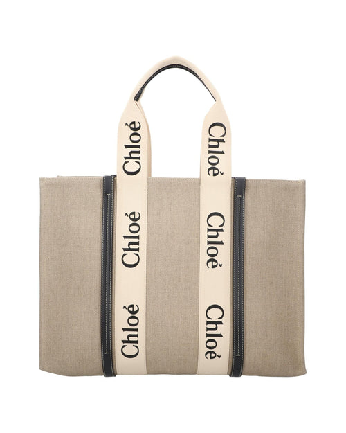 Chloe Woody Medium Tote Bag Women Black | Black Handbags