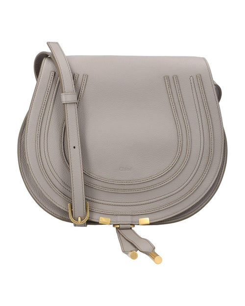 Chloe Marcie Small Leather Crossbody Women Grey | Grey Handbags