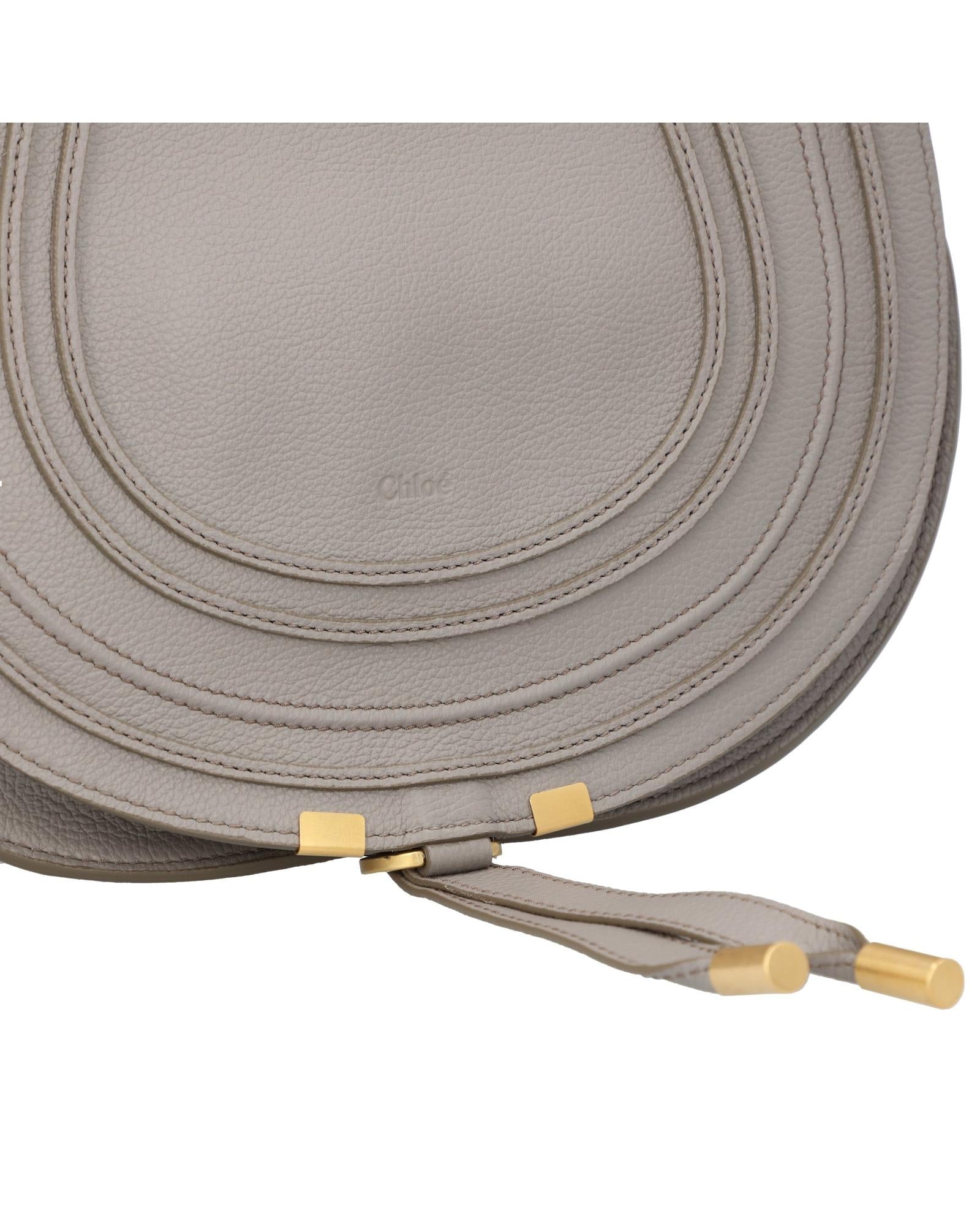 Chloe Marcie Small Leather Crossbody Women Grey | Grey Handbags