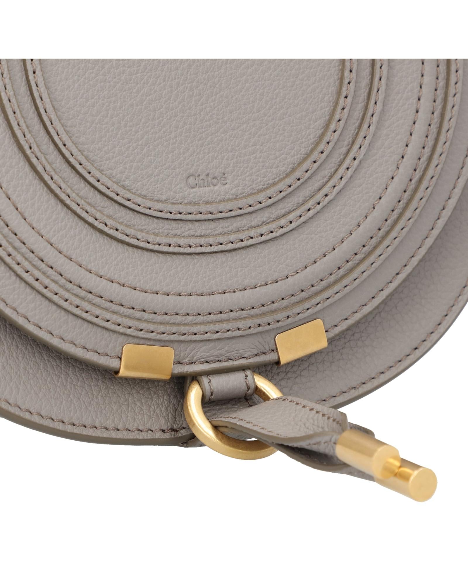 Chloe Marcie Small Crossbody Bag Leather Women Grey | Grey Handbags