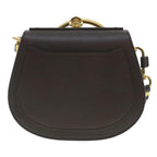Chloe Small Rubberized Shoulder Bag Nile Leather 2way Brown 37268A