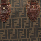 Fendi Zucca Canvas And Leather Chef De Jour Bag