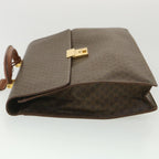CELINE Macadam Canvas Hand Bag PVC Leather Brown  37308