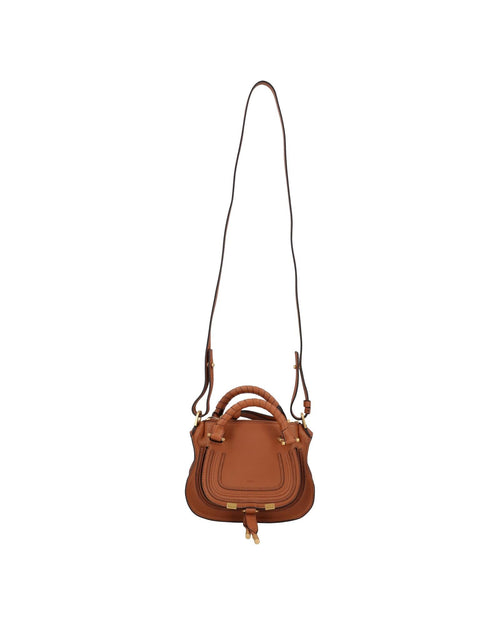 Chloe Marcie Mini Shoulder Bag Leather Women Brown | Brown Handbags