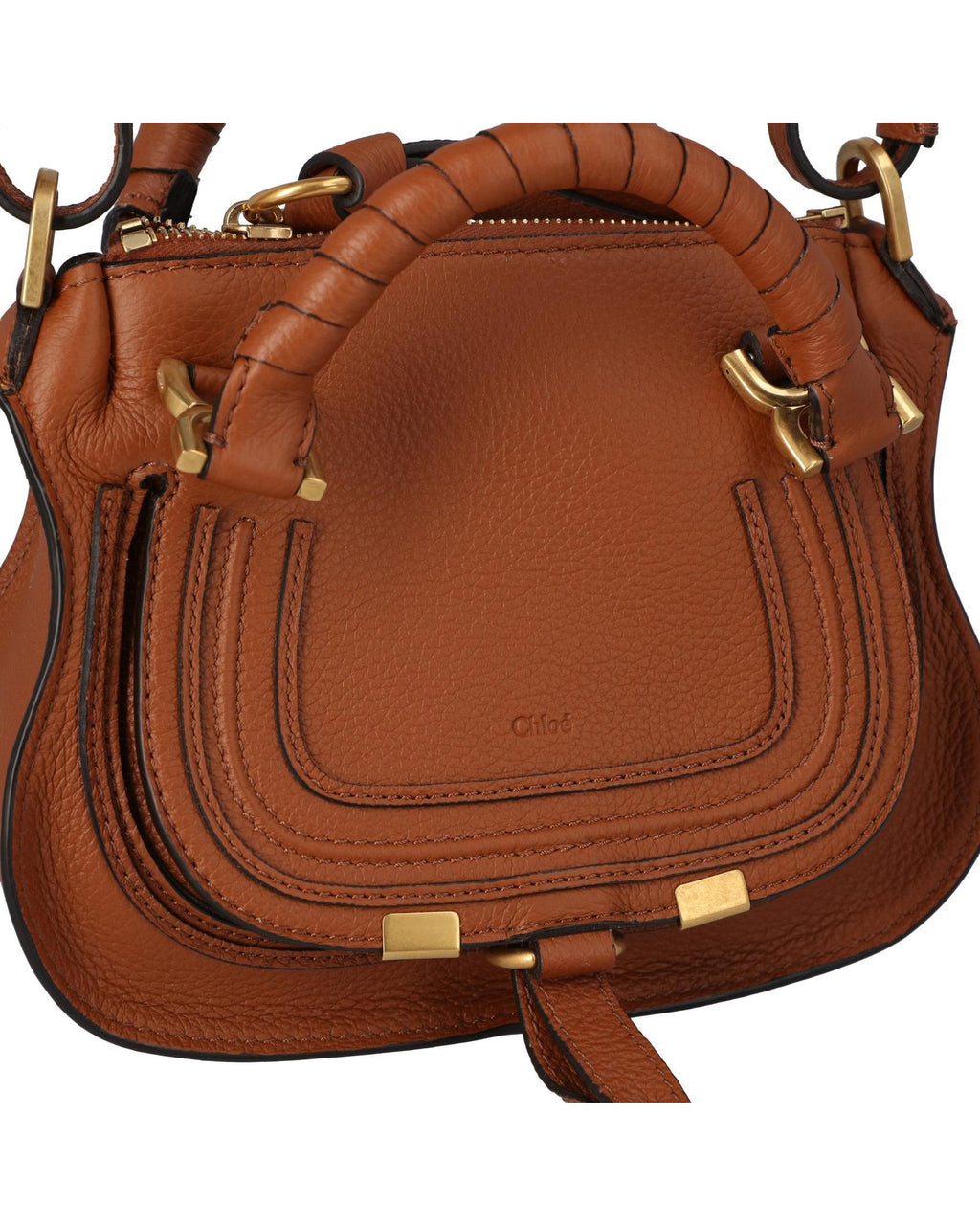 Chloe Marcie Mini Shoulder Bag Leather Women Brown | Brown Handbags