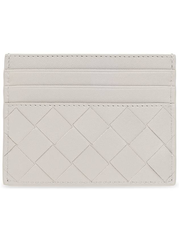 Bottega Veneta Intrecciato Leather Card Wallet Grey