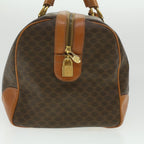 CELINE Macadam Canvas Boston Bag PVC Leather Brown  37395