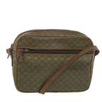 CELINE Macadam Canvas Shoulder Bag PVC Leather Beige  37414