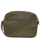 CELINE Macadam Canvas Shoulder Bag PVC Leather Beige  37414