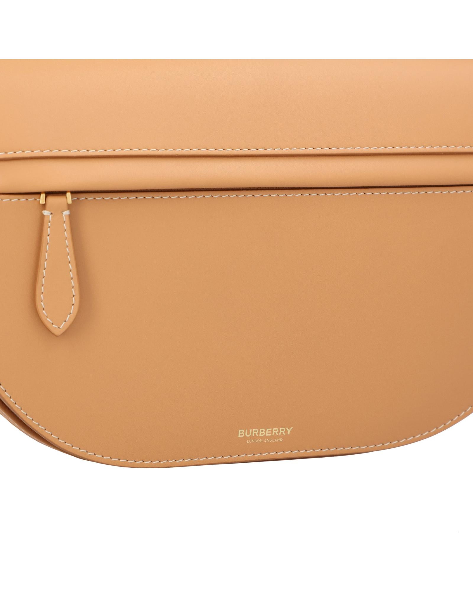 Burberry Leather Shoulder Bag Women Brown | Beige