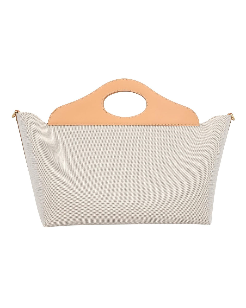 Burberry Canvas Tote Bag with Leather Trim Women Grey | Grey