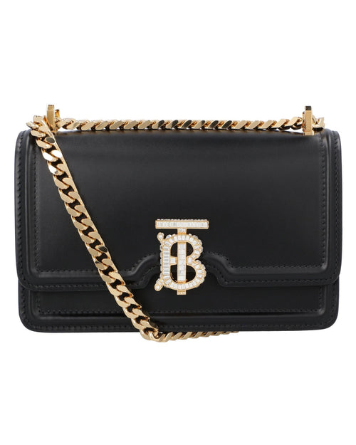 Burberry TB Bag Small Leather Shoulder Bag Women Black | Black