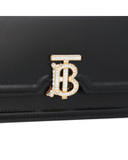Burberry TB Bag Small Leather Shoulder Bag Women Black | Black