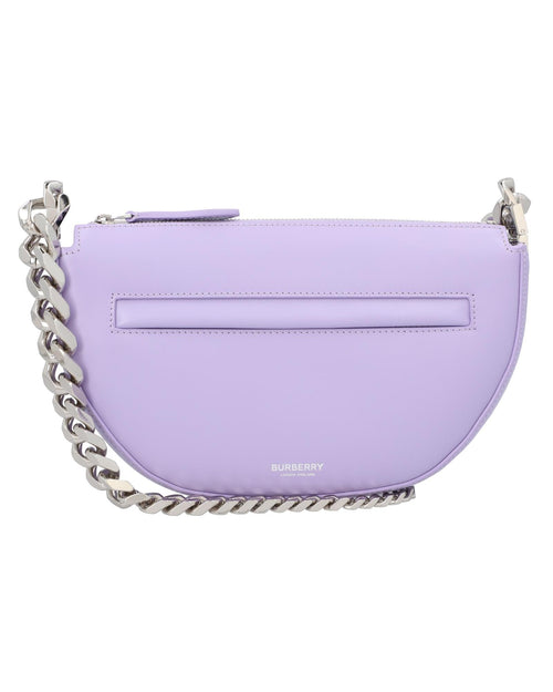 Burberry HalfMoon Chain Bag Women Violet | Purple Shoulder Bags