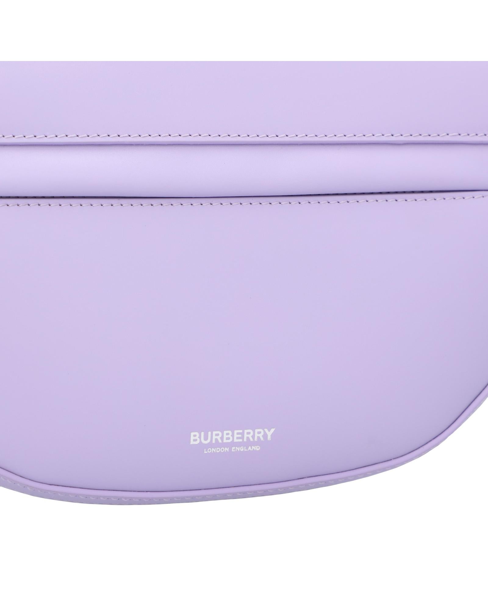 Burberry HalfMoon Chain Bag Women Violet | Purple Shoulder Bags