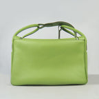 Hermes Lindy 34cm handbag 6208 green Silver