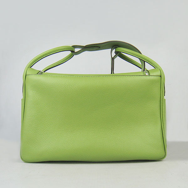 Hermes Lindy 34cm handbag 6208 green Silver