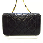 CHANEL - Diana Flap Matelasse Shoulder Bag Black Lambskin