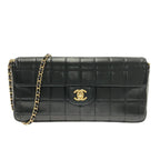 CHANEL - Chocolate Bar Shoulder Bag Black Lambskin