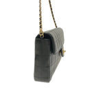 CHANEL - Chocolate Bar Shoulder Bag Black Lambskin
