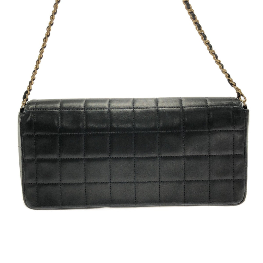CHANEL - Chocolate Bar Shoulder Bag Black Lambskin