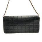 CHANEL - Chocolate Bar Shoulder Bag Black Lambskin
