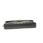CHANEL - Chocolate Bar Shoulder Bag Black Lambskin
